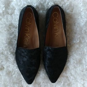 Calvin Klein Elin Brocade Smoking Flats